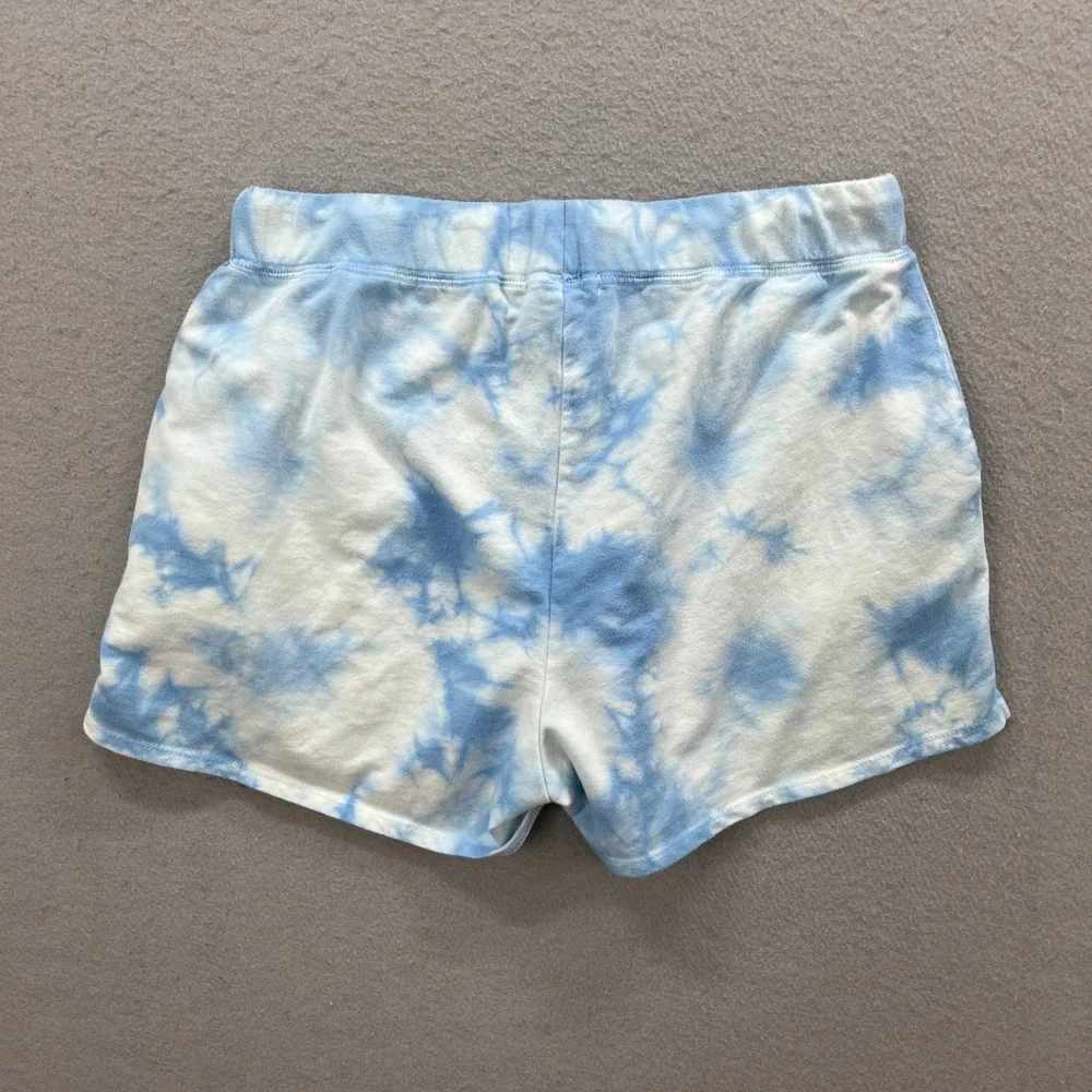 BeachLunchLounge Lounge Set Womens S Blue White Tie Dye Coastal Casual Shorts